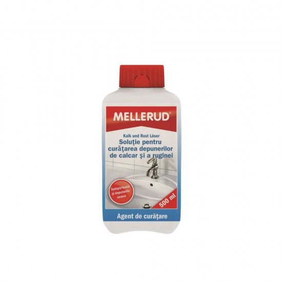 Solutie Curatare Calcar si Rugina Mellerud, 500 ml, Solutie pentru Curatarea Calcarului si Ruginei, Solutie Curatat Baia Mellerud, Solutie pentru Curatarea Baii si a Obiectelor Sanitare, Solutie Curatare Baie, Solutii Sanitare