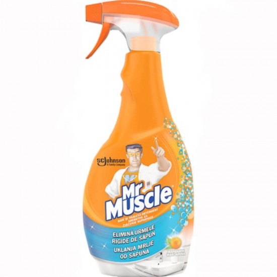 MR MUSCLE Solutie de Curatare Baie si Toaleta, 5 in 1, 500 ml, Recipient cu Pompa, Solutie Curatare Baie si Toaleta, Solutie Curatare Baie, Solutie Curatare Toaleta, Solutie Curatare, Solutie Mr Muscle, Detergent Baie