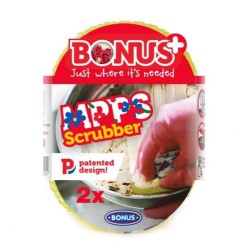 Set 2 Bureti Plastic MPPS BONUS cu Fibra Abraziva, Bureti din Plastic Spiralati, Bureti de Vase din Plastic, Bureti Plastic, Burete pentru Curatenie, Bureti pentru Casa, Spalator din Plastic