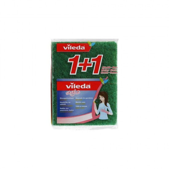 Set 2 Bureti Abrazivi de Vase Vileda Clasic, Bureti pentru Uz Profesional, Vileda Bureti Profesionali de Vase, Burete Profesional de Bucatarie, Bureti de Spalat Vasele,  Burete pentru Curatare Bucatarie
