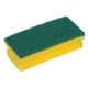 Burete Sagomat Jumbo Standard Practic SCOTCH BRITE, 15.5x9x4.5 cm, Spuma Poliuretanica si Fibra Abraziva, Culoare Galbena, Burete Vase, Bureti Bucatarie, Bureti Curatare, Burete pentru Menaj, Bureti pentru Casa, Bureti Scotch Brite