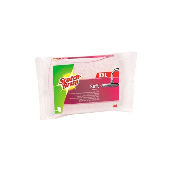 Burete SCOTCH BRITE Clasic XXL cu Protectie Unghii pentru Baie, Alb/Roz, Burete Vase, Burete Bucatarie, Bureti de Vase, Burete pentru Vase, Bureti Clasici de Vase, Burete Vase Scotch-Brite, Bureti Vase Scotch-Brite