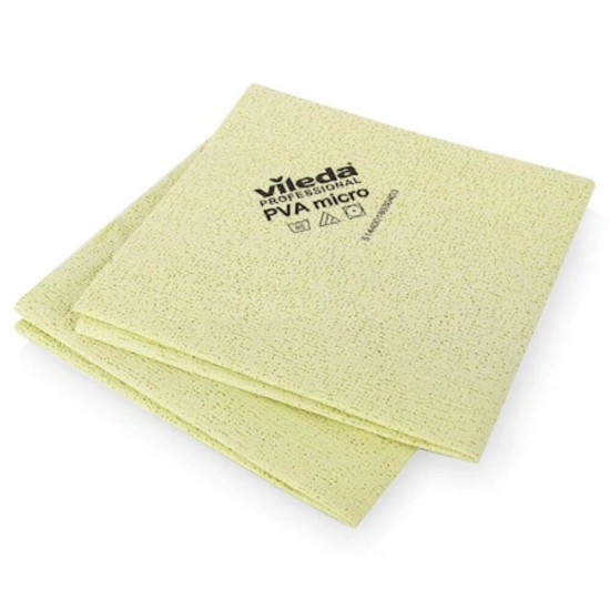 Set 5 Lavete PVA micro VILEDA, 35x38 cm, Culoare Galbena, Set Lavete, Lavete pentru Menaj, Lavete pentru Curatenie Casa, Lavete PVA cu Microfibra, Laveta pentru Casa
