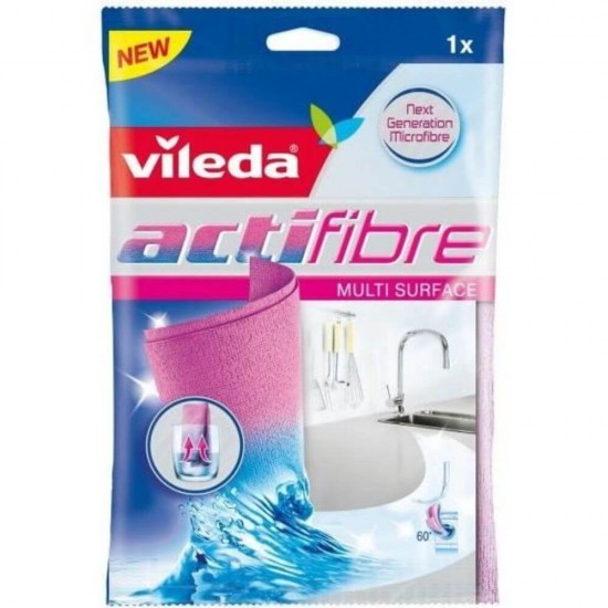 Laveta Microfibra Vileda Actifiber, 29x29 cm, Mov, Vileda Actifiber Lavete din Microfibra, Vileda Lavete Uz Casnic, Lavete Universale Menaj, Lavete pentru Curatenie, Lavete Menaj, Lavete pentru Bucatarie, Lavete pentru Vase, Laveta Universala