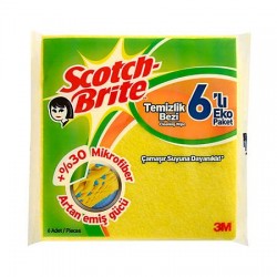 Set 6 Lavete Universale SCOTCH BRITE, Microfibra, Galbene, Lavete din Microfibra, Set Lavete, Laveta Universala, Lavete Universale, Lavete pentru Curatenie, Lavete Menaj, Lavete pentru Bucatarie, Lavete pentru Vase, Laveta Universala