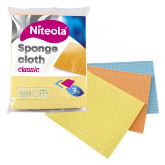 Lavete Umede Niteola Cloth Clasic, 3Buc/Set, Multicolore, Lavete pentru Suprafete, Laveta pentru Bucatarie, Lavete din Material pentru Uz General Niteola, Laveta din Burete, Laveta Universala Umeda, Lavete Niteola Umede