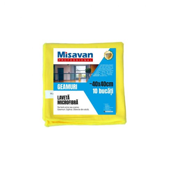 Set 10 Lavete din Microfibra pentru Intreaga Casa Misavan, 40x40 cm, Galbene, Lavete Microfibra, Lavete Absorbante, Laveta Absorbanta, Laveta Bucatarie, Lavete Bucatarie, Laveta Baie, Lavete Baie, Lavete Curatare, Laveta Universala, Laveta Mobila