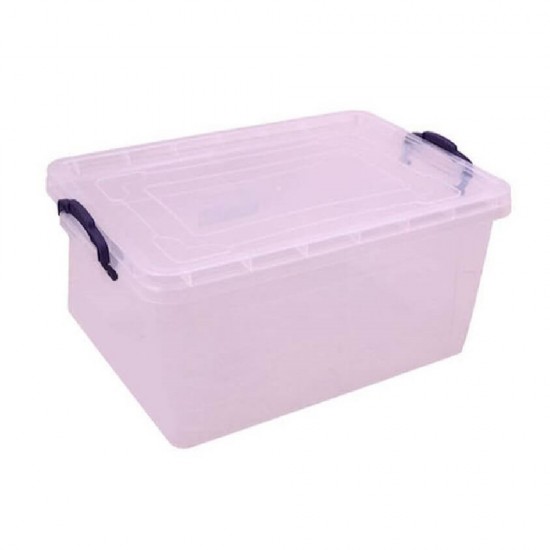 Cutie Depozitare cu Capac si Manere, 30 L, Plastic Transparent, Cutii din Plastic pentru Depozitare, Cutie Depozitare din Plastic, Caserole din Plastic pentru Alimente, Cutii Depozitare cu Capac, Cutii Plastic Transparente