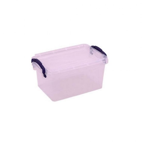 Cutie Depozitare cu Capac, 21x14x9.5 cm, 2 L, Plastic Transparent, Cutii din Plastic pentru Alimente, Cutie Alimentara din Plastic, Caserole din Plastic pentru Alimente, Cutii Depozitare cu Capac