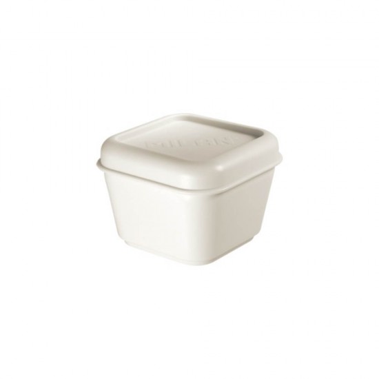 Cutie pentru Alimente MILAN, 0.33 L, 12x10x7 cm, Necompartimentata, Plastic, Capac Alb, Cutie Alimente, Cutie Stocare Alimente, Cutie Pastrare Alimente, Cutie Alimente Necompartimentata, Cutie de Plastic pentru Alimente