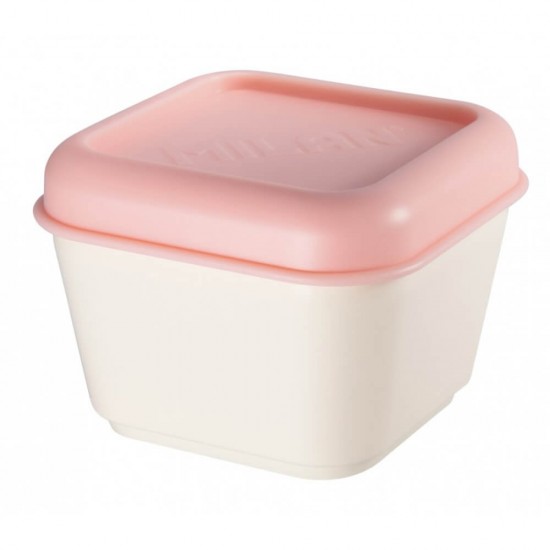 Cutie pentru Alimente MILAN, 0.33 L, 12x10x7 cm, Necompartimentata, Plastic, Capac Roz, Cutie Alimente, Cutie Stocare Alimente, Cutie Pastrare Alimente, Cutie Alimente Necompartimentata, Cutie de Plastic pentru Alimente