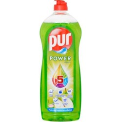 Detergent de Vase Lichid PUR Power 5 Extra Apple, 900 ml, Parfum de Mere Verzi, Pur Detergent de Vase, Detergent de Vase Manual, Detergent Lichid pentru Vase, Degresant pentru Vase, Detergent Impotriva Grasimilor, Solutii Curatare Vase