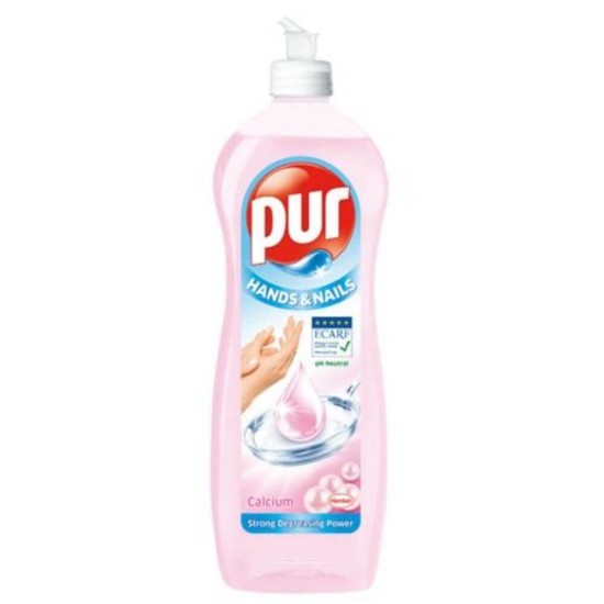 Detergent de Vase Lichid PUR Power 5 Hands&Nails Calcium, Cantitate 900 ml, Detergent pentru Uz Profesional, Pur Detergent de Vase, Detergent Lichid pentru Vase, Degresant pentru Vase, Detergent Impotriva Grasimilor