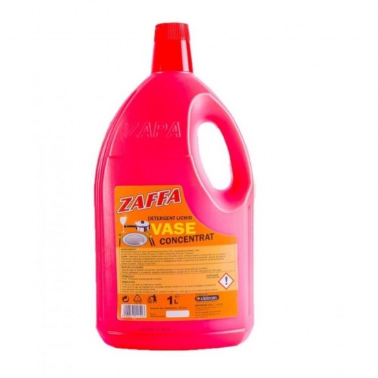 Detergent de Vase Lichid ZAFFA Professional, 1L, Parfum de Grapefruit, Pur Detergent de Vase, Detergent Lichid pentru Vase, Degresant pentru Vase, Detergent Impotriva Grasimilor