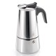 Espressor Inox pentru 6 Cesti, Argintiu/Negru, Espressor pentru 6 Cafele, Espressor pentru Aragaz, Espressor Cafea, Espressor 6 Cesti Cafea, Cafetiera, Cafetiera 6 Portii, Cafetiera Moka, Oala Moka, Espressor Moka, Espressoare Aragaz, Cafetiere Aragaz