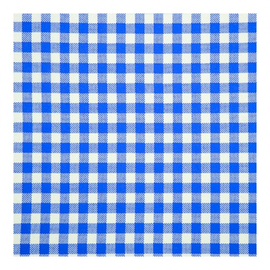 Fata de Masa Cerata, Model Carouri, 100x88 cm, 10 Buc/Set, Alb/Albastru, Hartie Plastifiata, Fata de Masa Hartie Plastifiata, Fata de Masa, Set Fete de Masa, Fata de Masa de Unica Folosinta