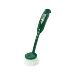 Perie Rotunda OTI Pentru Vase, Polipropilena, Culoare Verde, Greutate 230 g, Perii pentru Curatat Vase, Perie Rotunda de Vase, Perie din Plastic pentru Vesela, Perii Rotunde de Curatat Vasele, Articole Curatenie Bucatarie, Perie pentru Vesela
