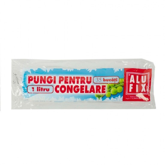 Set 35 Pungi Alimentare Congelare Alufix, 1L, Pungi pentru Congelare, Punga pentru Congelare, Set de pungi pentru Congelare, Cutie de Pungi pentru Congelare, Pungi pentru Congelare Produse, Punga pentru Congelare Produse