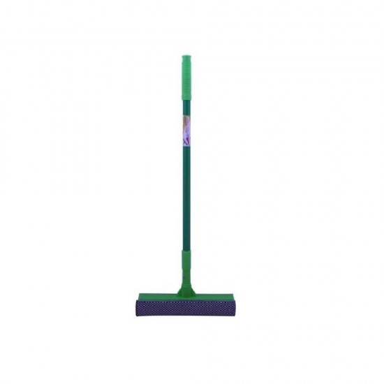 Racleta Geamuri Zorex, Lungime 95 cm, Cauciuc si Burete, Coada Telescopica, Culoare Verde, Racleta cu Coada Telescopica, Stergatoare Geamuri cu Coada Telescopica, Stergatoare pentru Geam, Ustensile de Spalat Geamuri