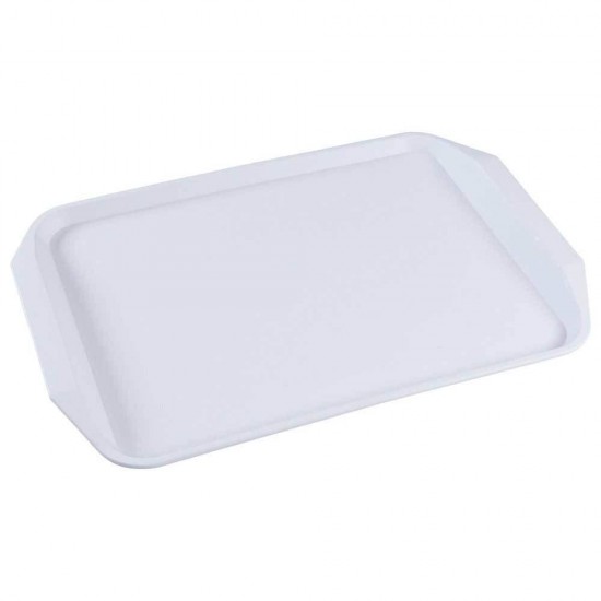 Tava Plastic Donald, 47.5x33 cm, Argintie, Tavi de Plastic pentru Servire, Suport Plastic Vase, Tava Plastic pentru Autoservire, Tava pentru Autoservire, Tavi Plastic pentru Restaurante, Tavi Plastic pentru Transport Alimente
