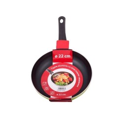 Tigaie Aluminiu, Diametru 22 cm, Invelis Neaderent si Strat Neaderent, Maner din Bachelita, Culoare Verde Deschis, Tigai Aluminiu, Tigai Invelis Neaderent, Tigaie Neaderenta, Tigai Neaderente, Tigai din Aluminiu Invelis Neaderent, Tigaie Invelis Neaderent