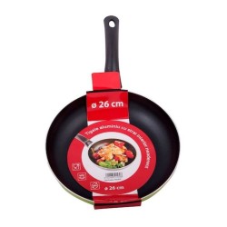 Tigaie Aluminiu, Diametru 26 cm, Invelis Neaderent si Strat Neaderent, Maner din Bachelita, Culoare Verde, Tigai Aluminiu, Tigai Invelis Neaderent, Tigaie Neaderenta, Tigai Neaderente, Tigai din Aluminiu Invelis Neaderent, Tigaie Invelis Neaderent