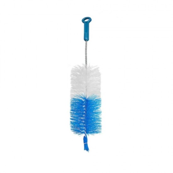 Perie pentru Sticla 1/2 L, Sarma/Fire Sintetice, Alb/Albastru, Perie de Sarma pentru Sticle, Perii de Sarma pentru Sticla, Perie de Sarma pentru Curatarea Sticlelor, Perii Sarma pentru Spalat Sticle, Perie Sarma Sticle 1L