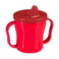 Cana cu Cioc pentru Bebelusi, 8x9 cm, Material Plastic Roz cu Manere, Cani cu Cioc si Manere pentru Bebelusi, Cani Speciale pentru Bebelusi, Cani cu Manere din Plastic si Cioc pentru Bebelusi, Recipiente din Plastic pentru Bebelusi