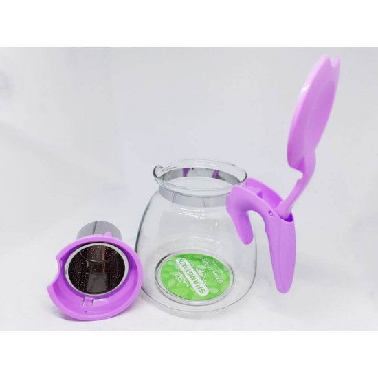 Ceainic cu Infuzor Shangyixin, Sticla, Inox, Plastic, Mov, Infuzor Ceai, Infuzor de Sticla, Ceainic de Sticla, Infuzor Ceai de Sticla, Ceainice cu Infuzor, Infuzor Ceainic, Infuzoare Ceainice, Infuzoare de Ceai, Ceainic de Sticla, Infuzor Cafea