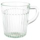 Set 6 Cesti din Sticla, cu Maner, Capacitate 250 ml, Model Linii, Cesti Cafea, Cesti Sticla, Cani Sticla, Cana din Sticla cu Model, Set Cesti Cafea, Set Cani din Sticla, Cana Cafea, Cescute Cafea