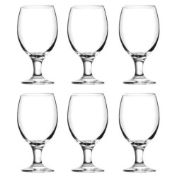 Set 6 Pahare Bere Pasabahce Bistro, 400 ml, Set Pahare pentru Bere 400 ml, Pahare pentru Bere 400 ml, Pahare cu Picior pentru Bere 400 ml, Accesorii pentru Bar, Set Pahare cu Picior din Sticla pentru Bere