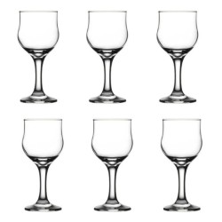 Set 6 Pahare Vin Alb Pasabahce Tulipe, 200 ml, Set Pahare pentru Vin 200 ml, Pahare pentru Vinuri 200 ml, Set Pahare Vin din Sticla cu Picior, Pahare cu Picior pentru Bauturi si Vinuri, Accesorii pentru Bar, Set Pahare cu Picior din Sticla pentru Vin