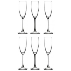 Pahar din Sticla Incolora, Pasabahce Enoteca, 6 Buc/Set, 175 Ml Capacitate, 226 Mm Inaltime, Pentru Sampanie, Cu Picior, Pahare Sticla Pasabahce, Pahare Cristal Transparente, Pahare Ieftine, Pahare cu Picior pentru Sampanie