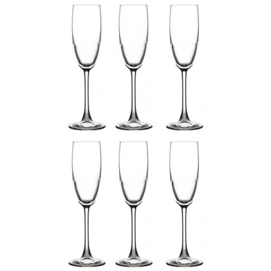 Pahar din Sticla Incolora, Pasabahce Enoteca, 6 Buc/Set, 175 Ml Capacitate, 226 Mm Inaltime, Pentru Sampanie, Cu Picior, Pahare Sticla Pasabahce, Pahare Cristal Transparente, Pahare Ieftine, Pahare cu Picior pentru Sampanie