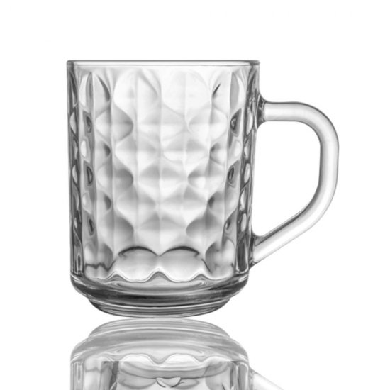 Set 3 Cani Incolore de Sticla Kandil, Model Fagure in Sticla, 240 ml, Cani de Sticla, Cani Transparente, Cani pentru Apa, Cani de Apa, Set Cani, Cana 240 ml, Cana de Sticla, Cana Transparenta, Cana de Apa, Cana Suc, Cana Bauturi, Cana Cafea, Cani Cafea