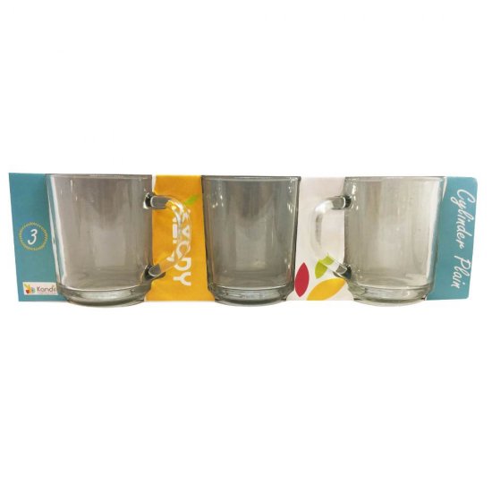 Set 3 Cani Incolore de Sticla Kandil, Fara Model, 240 ml, Cani de Sticla, Cani Transparente, Cani pentru Apa, Cani de Apa, Set Cani, Cana 240 ml, Cana de Sticla, Cana Transparenta, Cana de Apa, Cana Suc, Cana Bauturi, Cana Cafea, Cani Cafea