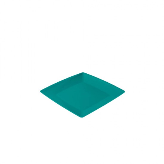 Farfurie Patrata Mare Sterk, 23x23x1.5 cm, Turcoaz, Farfurie, Farfurie Plastic, Farfurie din Plastic, Farfurie Mare, Farfurie Mare Plastic, Farfurie Sterk, Farfurie Mare Sterk, Farfuruie Plastic Sterk