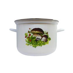 Oala Inalta 6 L, Email, Alba, Model cu Ciuperci, Oala Bucatarie, Oale Bucatarie, Oala Email, Oale Email, Oala 6 L, Oale 6 L, Oala de Gatit, Oale de Gatit, Oala Supa, Oale Supe, Oala Ciorba, Oale Ciorba, Oale Emailate, Oala Emailata, Oala din Email