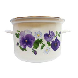 Oala Inalta 2 L, Email, Alba, Model Floral, Oala Bucatarie, Oale Bucatarie, Oala Email, Oale Email, Oala 2 L, Oale 2 L, Oala de Gatit, Oale de Gatit, Oala Supa, Oale Supe, Oala Ciorba, Oale Ciorba, Oale Emailate, Oala Emailata, Oala din Email