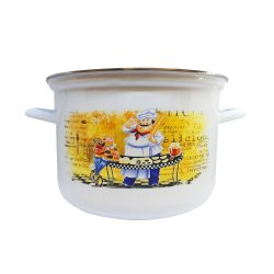 Oala Inalta 6 L, Email, Alba, Model cu Bucatar, Oala Bucatarie, Oale Bucatarie, Oala Email, Oale Email, Oala 6 L, Oale 6 L, Oala de Gatit, Oale de Gatit, Oala Supa, Oale Supe, Oala Ciorba, Oale Ciorba, Oale Emailate, Oala Emailata, Oala din Email