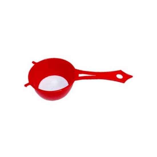 Strecuratoare de Plastic Rosie, Diametru 7 cm, Strecuratoare Plastic, Strecuratoare Ceai, Strecuratoare Lapte, Strecuratoare Multifunctionala, Sita Deasa, Strecuratoare cu Sita Deasa, Strecuratoare Mica, Instrumente de Bucatarie