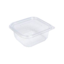 Caserole Capac Atasat, 120x120x45 mm, 10 Buc/Set, 250 ml, Plastic Transparent, Caserole de Unica Folosinta Alabala, Caserole cu Capac din Plastic, Caserole din Plastic, Set Caserole din Plastic, Caserola din Plastic de Unica Folosinta