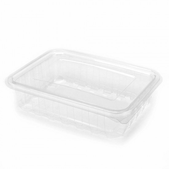 Caserole Plastic cu Capac, 185x125x55 mm, 50 Buc/Set, 750 ml, cu Capac Detasabil, Transparent, Caserole de Unica Folosinta, Caserole cu Capac din Plastic, Caserole din Plastic, Set Caserole din Plastic, Caserola din Plastic de Unica Folosinta