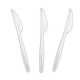 Cutite Plastic de Unica Folosinta OTI Cristal, 100 Buc/Set, Lungime 16.3 cm, Transparente, Set Cutite de Unica Folosinta, Tacamuri de Unica Folosinta, Cutite din Plastic, Cutite de Unica Folosinta, Cutite din Plastic pentru Catering