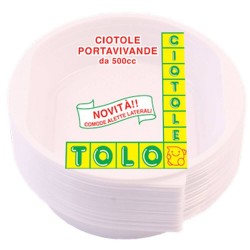 Boluri Plastic, Diametru 20.5 cm, 500 ml, 50 Buc/Set, cu Urechiusa, Culoare Alba, Bol Plastic Unica Folosinta, Boluri Supa Unica Folosinta, Boluri Unica Folosinta cu Urechiuse TOLO, Boluri Plastic de Unica Folosinta, Boluri de Plastic pentru Supa