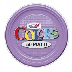 Farfurii Plastic OTI Dopla, Diametru 17 cm, 50 Buc/Set, Culoare Lila, Farfurii Aniversare, Farfurii Petrecere, Set Farfurii de Plastic, Farfurii Plastic de Unica Folosinta, Vesela de Unica Folosinta, Farfurii Plastic pentru Petreceri
