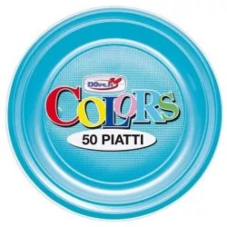 Farfurii Plastic OTI Dopla, Diametru 17 cm, 50 Buc/Set, Culoare Bleu, Farfurii Aniversare, Farfurii Petrecere, Set Farfurii de Plastic, Farfurii Plastic de Unica Folosinta, Vesela de Unica Folosinta, Farfurii Plastic pentru Petreceri
