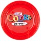 Farfurii Plastic OTI Dopla, Diametru 22 cm, 30 Buc/Set, Plate, Culoare Rosie, Farfurii Aniversare, Farfurii Petrecere, Set Farfurii de Plastic, Farfurii Plastic de Unica Folosinta, Vesela de Unica Folosinta, Farfurii Plastic pentru Petreceri