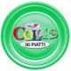 Farfurii Plastic OTI Dopla, Diametru 22 cm, 30 Buc/Set, Plate, Culoare Verde, Farfurii Aniversare, Farfurii Petrecere, Set Farfurii de Plastic, Farfurii Plastic de Unica Folosinta, Vesela de Unica Folosinta, Farfurii Plastic pentru Petreceri