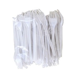 Furculite de Unica Folosinta din Plastic, 100 Buc/Bax, Culoarea Alba, Seturi Furculite de Unica Folosinta, Furculite din Plastic Alabala, Furculite Plastic, Set de Furculite de Plastic,Tacamuri Catering, Tacamuri Fast-Food